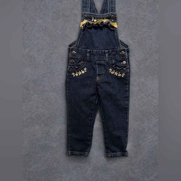 Lil Girl’s Denim Jumper Overalls Blue Size 2T - Picture 3 of 7